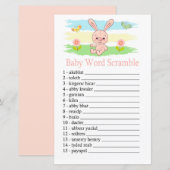 Baby bunny Baby word scramble game (Voorkant / Achterkant)