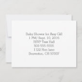 baby Bunny ballon Douche uitnodiging (Achterkant)