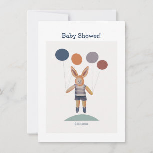 baby Bunny ballon Douche uitnodiging