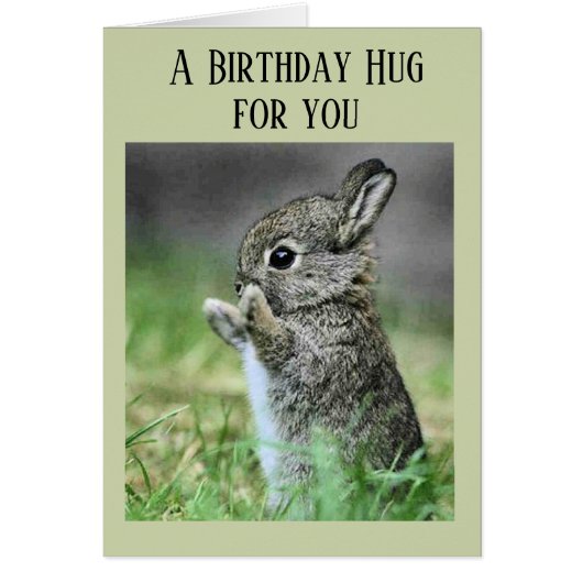 Baby Bunny Birthday Hug (Voorkant)