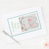 Baby bunny bookplate rechthoekige sticker (Envelop)