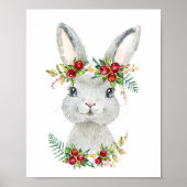 Baby Bunny Bosdier Kinderkamer | Mooie Muurkunst Poster (Voorkant)