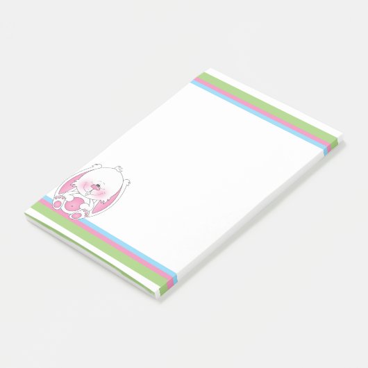 Baby Bunny Cartoon Post-it® Notes (Schuin)