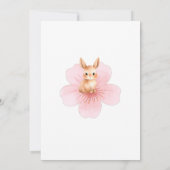 Baby Bunny Cherry Blossom Bloem Baby Meisje Douche Kaart (Achterkant)