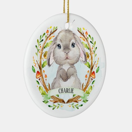 Baby Bunny Cute Keramisch Ornament (Rechts)