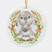 Baby Bunny Cute Keramisch Ornament (Voorkant)