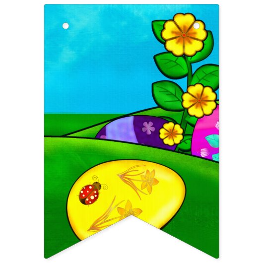 Baby Bunny Easter HAPPY EASTER Vlaggetjes (Tweede vlag)