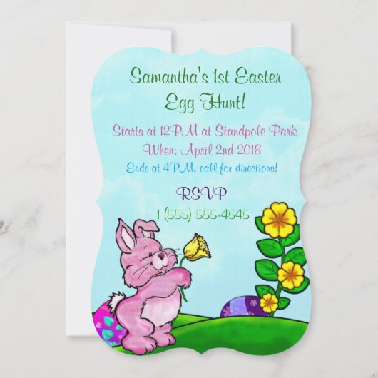 Baby Bunny Easter Kaart (Achterkant)