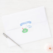 Baby Bunny | Eerste verjaardag van Baby Boy's Vierkante Sticker (Envelop)