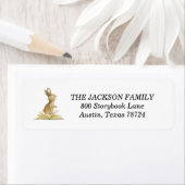 Baby Bunny en Boek Retouradreslabels Etiket (Insitu)