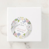 baby bunny floral baby shower bedankjes labels (In situ)