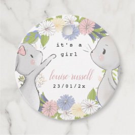 baby bunny floral baby shower bedankjes labels