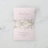 baby bunny floral baby shower bedankkaart (Binnen)