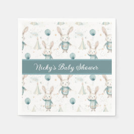 Baby Bunny gepersonaliseerd Baby shower Servet
