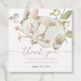 Baby Bunny Het is een Meisje Wildflower Bedankjes Labels
