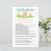 Baby bunny Hoe goed ken je het baby shower spel? (Staand voorkant)