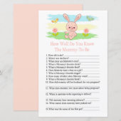 Baby bunny Hoe goed ken je het baby shower spel? (Voorkant / Achterkant)