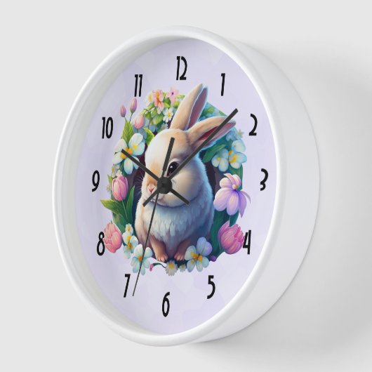 Baby Bunny in Colorful Spring Flowers (Hoek)