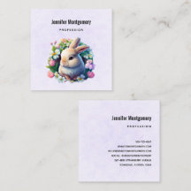 Baby Bunny in Colorful Spring Flowers