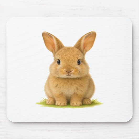 Baby Bunny in de gras Muismat (Voorkant)