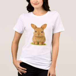 Baby Bunny in de gras Tri-Blend Shirt