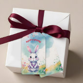 Baby Bunny in het voorjaar Cadeaulabel