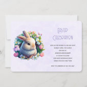 Baby Bunny in Spring Flowers Pasen Kaart (Voorkant)