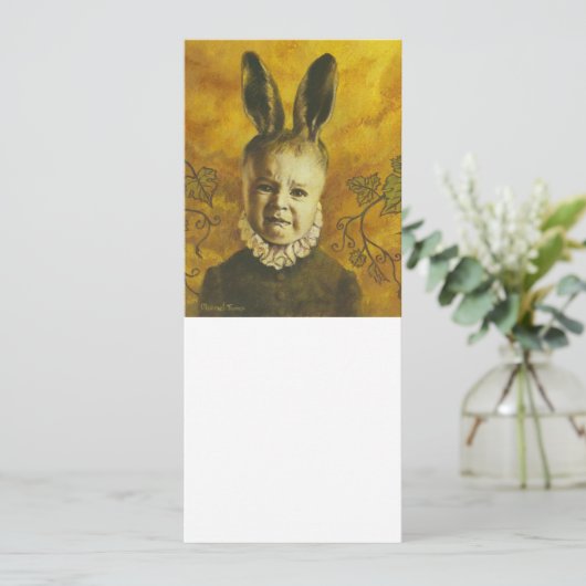 Baby Bunny Invitation Kaart (Staand voorkant)