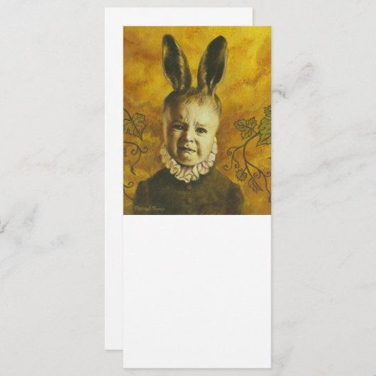 Baby Bunny Invitation Kaart (Voorkant / Achterkant)