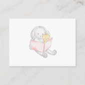 ** Baby Bunny Konijn lezen Teddy Breng een boek Informatiekaartje (Achterkant)