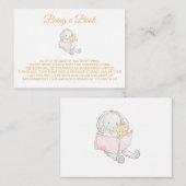 ** Baby Bunny Konijn lezen Teddy Breng een boek Informatiekaartje (Voorkant / Achterkant)