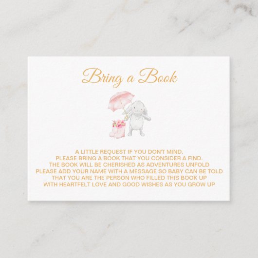 *~* Baby Bunny Konijnenlaarzen Paraplu Breng een b Informatiekaartje (Voorkant)