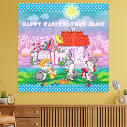 Baby Bunny little Canvas Afdruk (Insitu (Woonkamer))