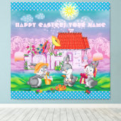 Baby Bunny little Canvas Afdruk (Insitu (Houten vloer))