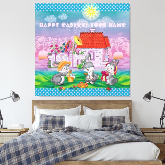 Baby Bunny little Canvas Afdruk (Insitu (Slaapkamer))