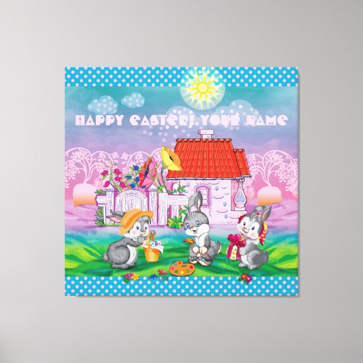 Baby Bunny little Canvas Afdruk (Voorkant)