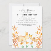 Baby Bunny met Baby shower van moederwortel Kaart (Voorkant)