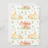 Baby Bunny met Baby shower van moederwortel Kaart (Achterkant)