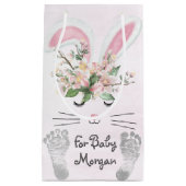 Baby Bunny met bloemen Klein Cadeauzakje (Voorkant)