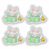 Baby Bunny met Chick Sticker (Voorkant)