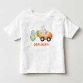 Baby Bunny met Paaseieren, gepersonaliseerd Kinder Shirts (Voorkant)