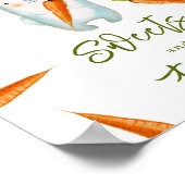 Baby bunny met wortelen - Snoepjes en lekkernijen Poster (Hoek)