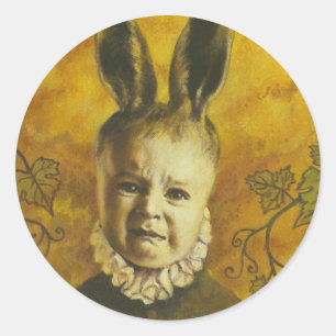 Baby Bunny Mutant Design Ronde Sticker