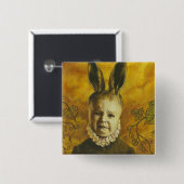 Baby Bunny Mutant Design Vierkante Button 5,1 Cm (Voorkant /achterkant)