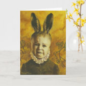 Baby Bunny Mutant Greetings Kaart (Gele Bloem)