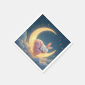 Baby Bunny op een maansikkel Servet (Hoek)