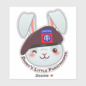 Baby Bunny "Papa's kleine paratrooper" Sticker (Vel)