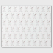 Baby Bunny Pattern Baby shower Cadeaupapier (Vlak)