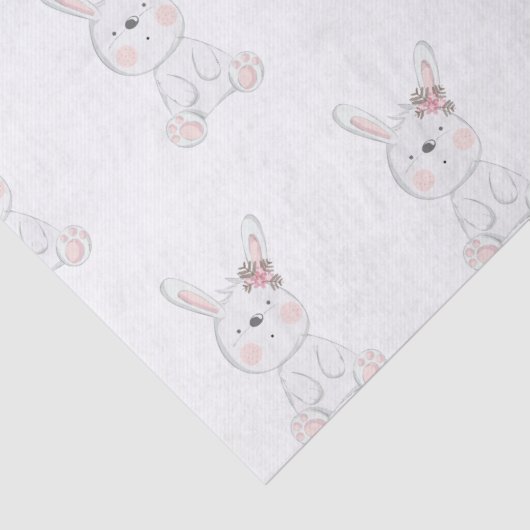 Baby Bunny Pattern Baby shower Tissuepapier (Detail)