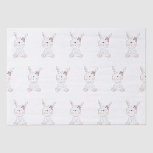 Baby Bunny Pattern Baby shower Tissuepapier (Voorkant)